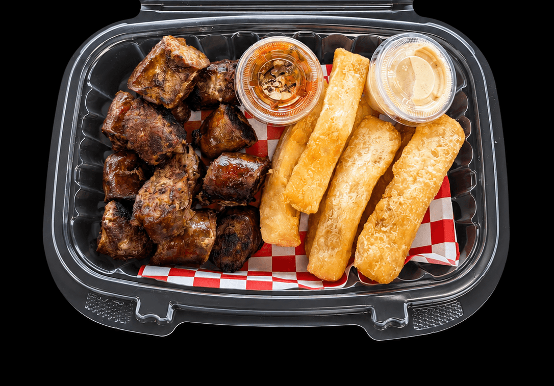Chorizo with yuca fries